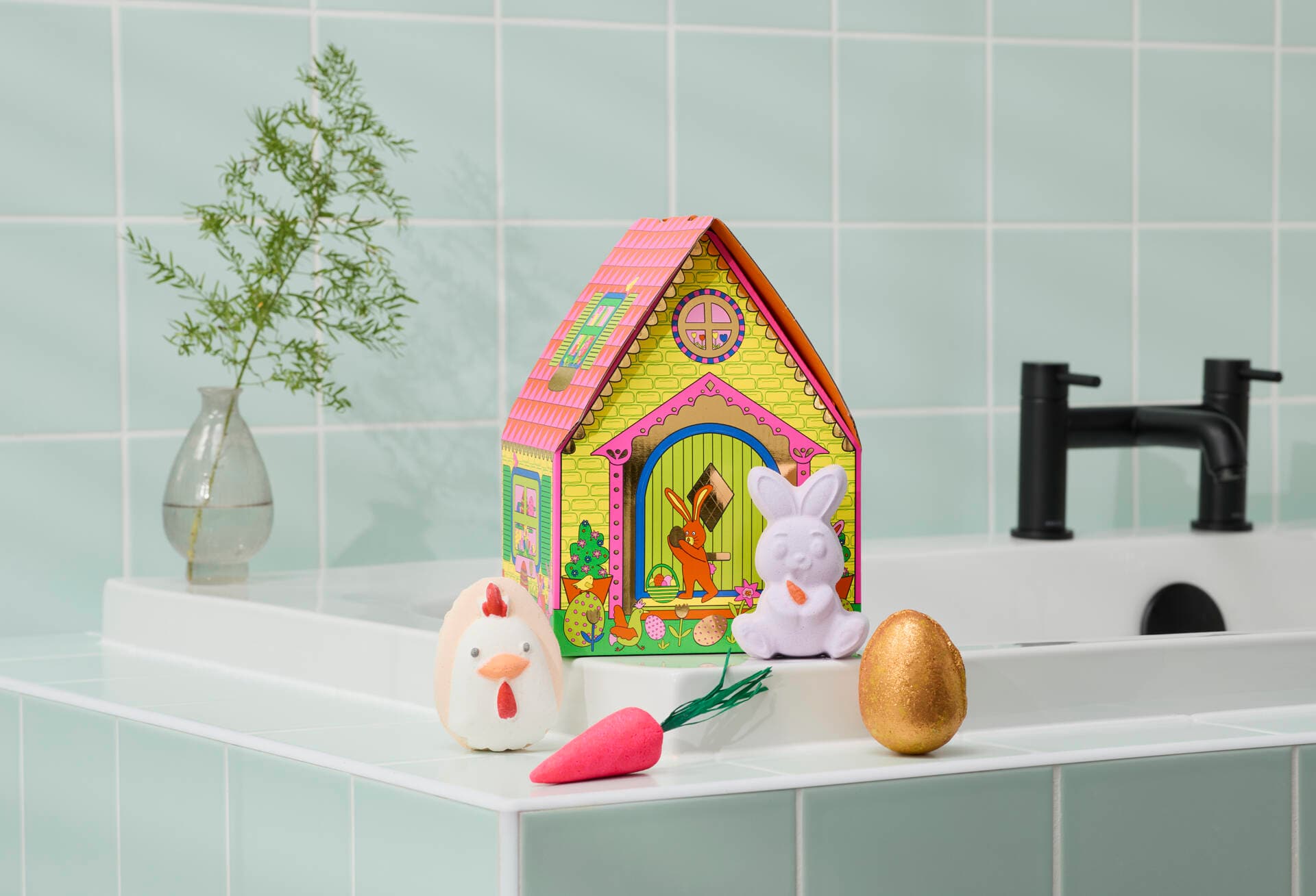 愛らしいウサギたちとお風呂でエッグハント！イースターを盛り上げる