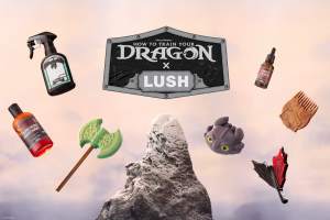 LUSH✖️ヒックとドラゴン　コラボ ボディスプレーと、コーム ヒックとドラゴン X LUSH＞新作映画『ヒックとドラゴン』との限定