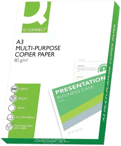 Papel Din-A3 Blanco Q-CONNECT 80g