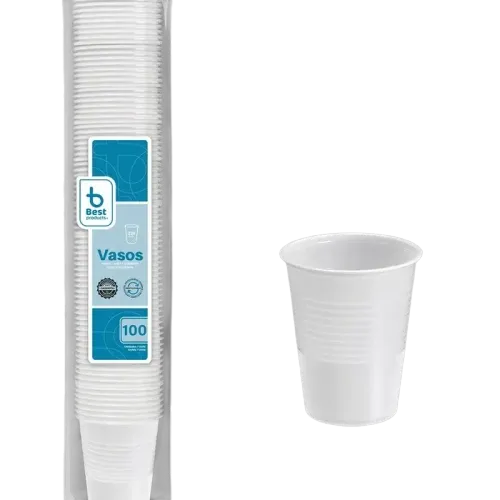 Vaso de Plástico Blanco de 220 ml