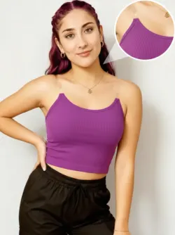 Blusa de tirantes transparentes