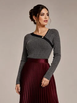 Blusa afelpada diagonal
