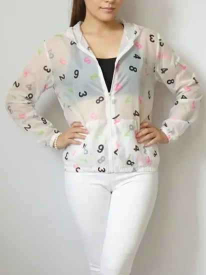 Chamarra Transparente Estampada