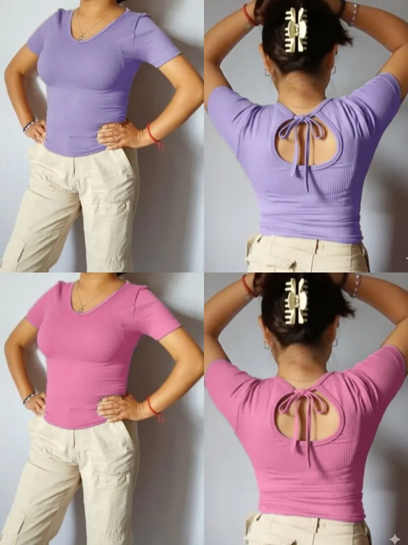 Blusa con moño en espalda