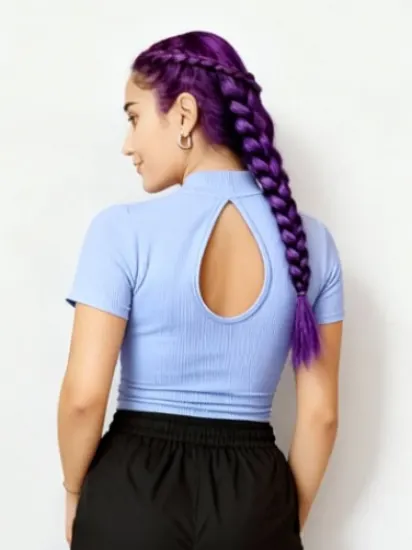 Blusa acanalada casual