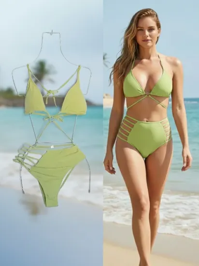 Bikini/Traje de Baño con Straps Lateral