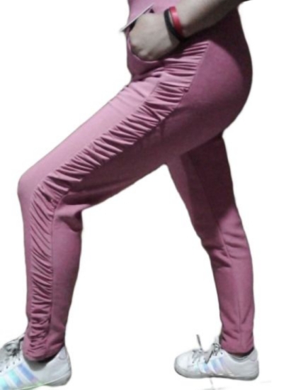 Pantalón con fruncido lateral