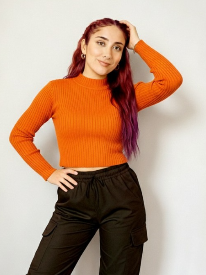 Blusa acanalada de cuello redondo