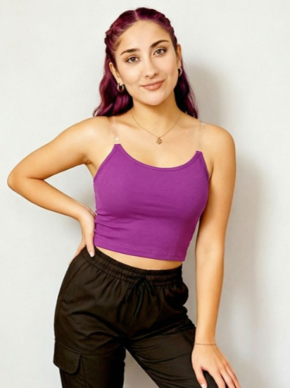 Blusa con tirantes transparentes