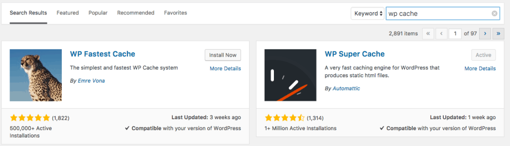 wordpress cache plugin - comment augmenter la rapidité d'un site?
