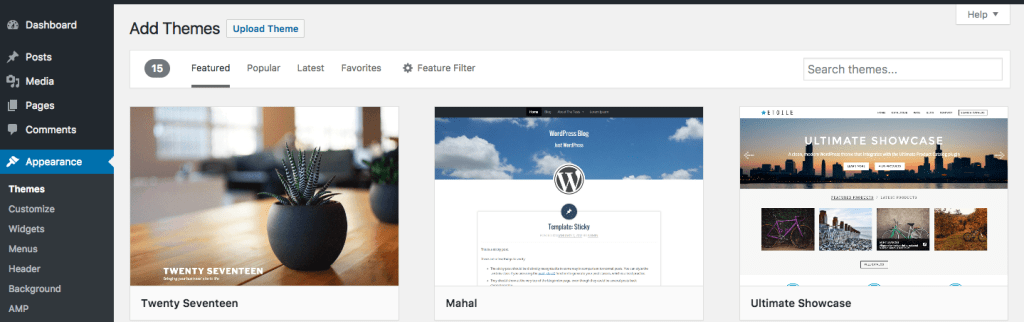 how to add a wordpress theme