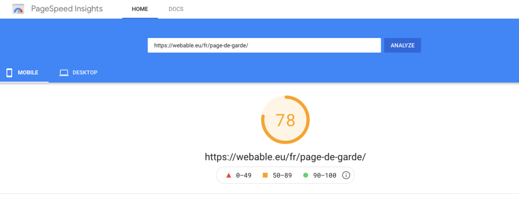Google Pagespeed Insight - Website Audit
