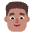 Man Curly Hair Flat Medium Emoji from Fluent Emoji Flat Set