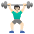 Man Lifting Weights Light Skin Tone Emoji from Noto Emoji Set