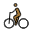 Man Biking Medium Dark Skin Tone Emoji from OpenMoji Set