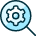 Cog Search icon - Free transparent PNG, SVG. No Sign up needed.