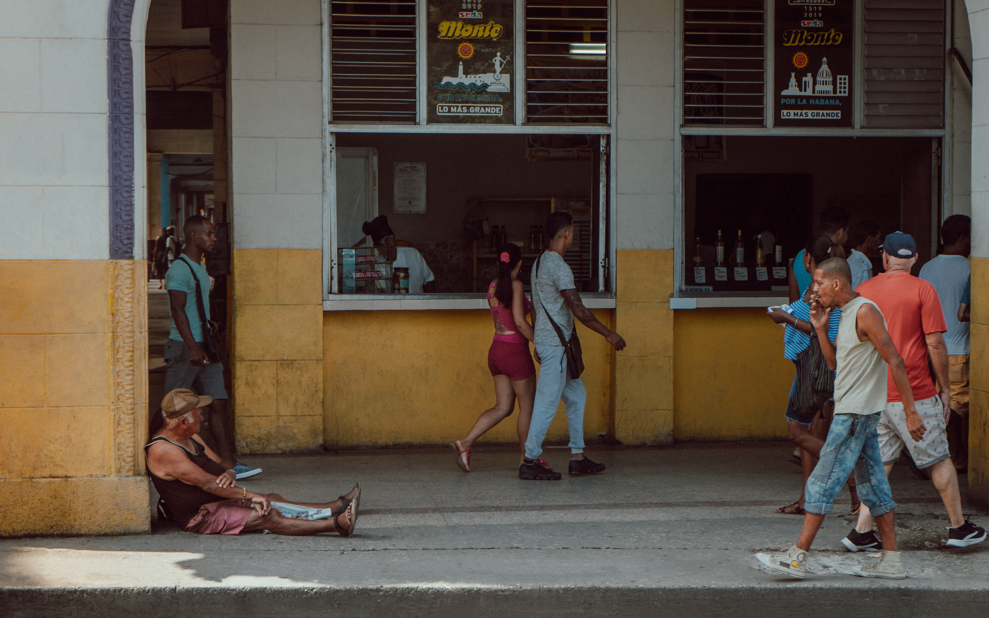 People walking by in the streets of Havana Cuba
