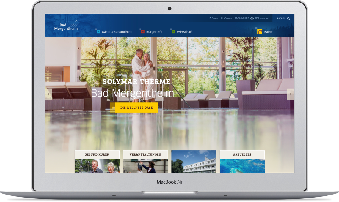 Screenshot bad-mergentheim.de auf einem MacBook Air