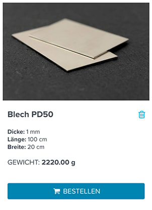 Screenshot Ergebnis Metallrechner GYRBOARD – Wie entstand die Website mit Kundenportal www.gyr.ch? | web://contact
