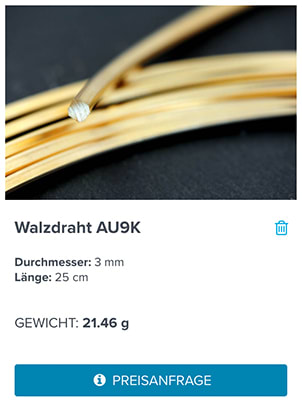 Screenshot Ergebnis Metallrechner GYRBOARD – Wie entstand die Website mit Kundenportal www.gyr.ch? | web://contact