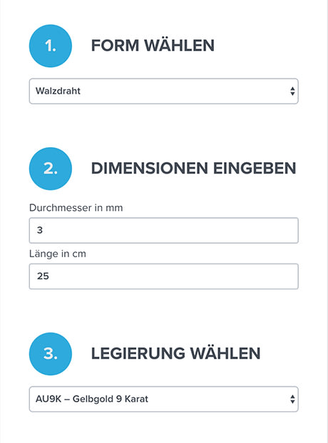 Screenshot Metallrechnerformular GYRBOARD – Wie entstand die Website mit Kundenportal www.gyr.ch? | web://contact