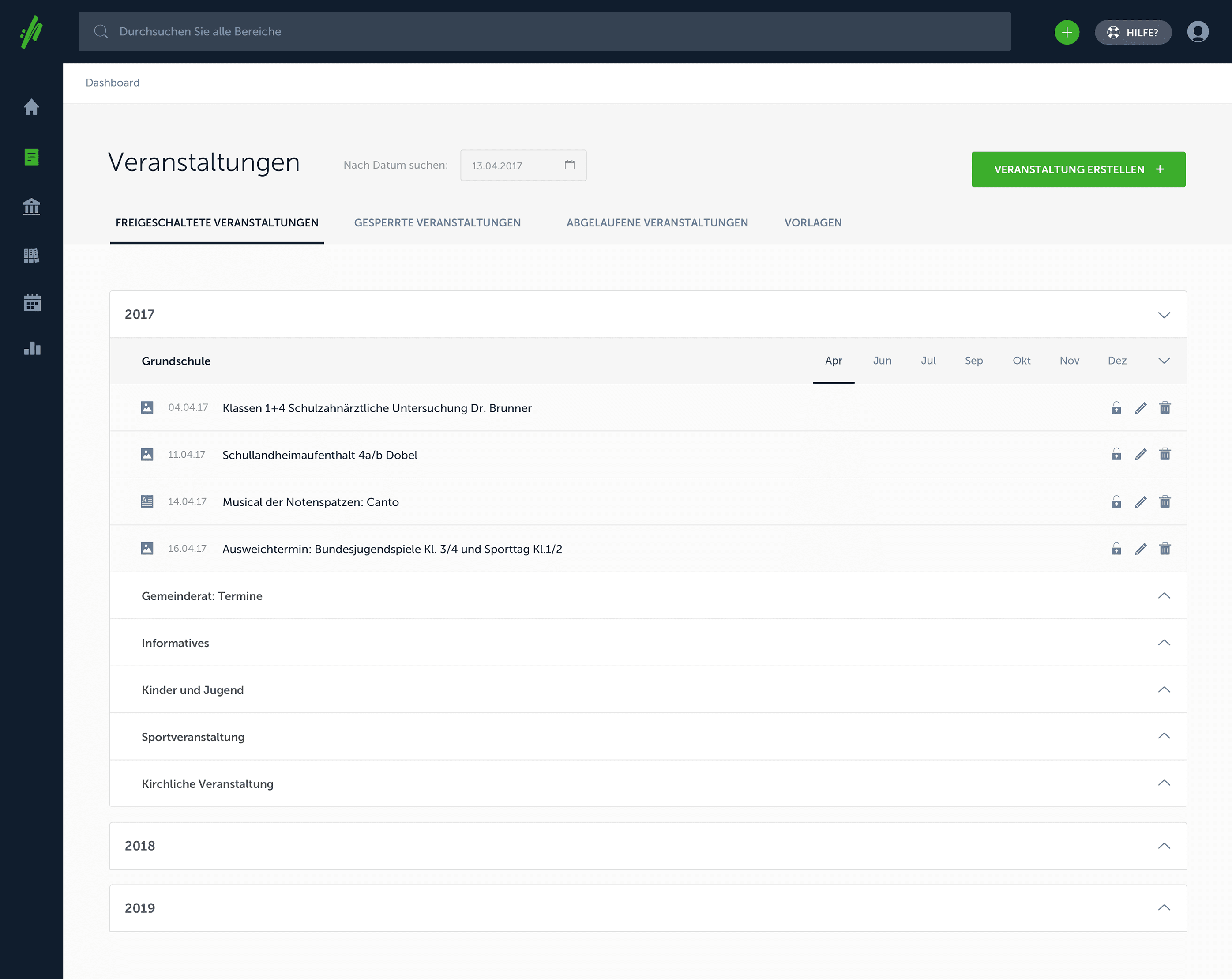 Screenshot Kommunen-CMS von web://contact