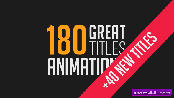 Videohive 180 Great Title Animations Videohive 180 Great Title Animations