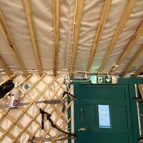 Efficient yurt power management for schools.

