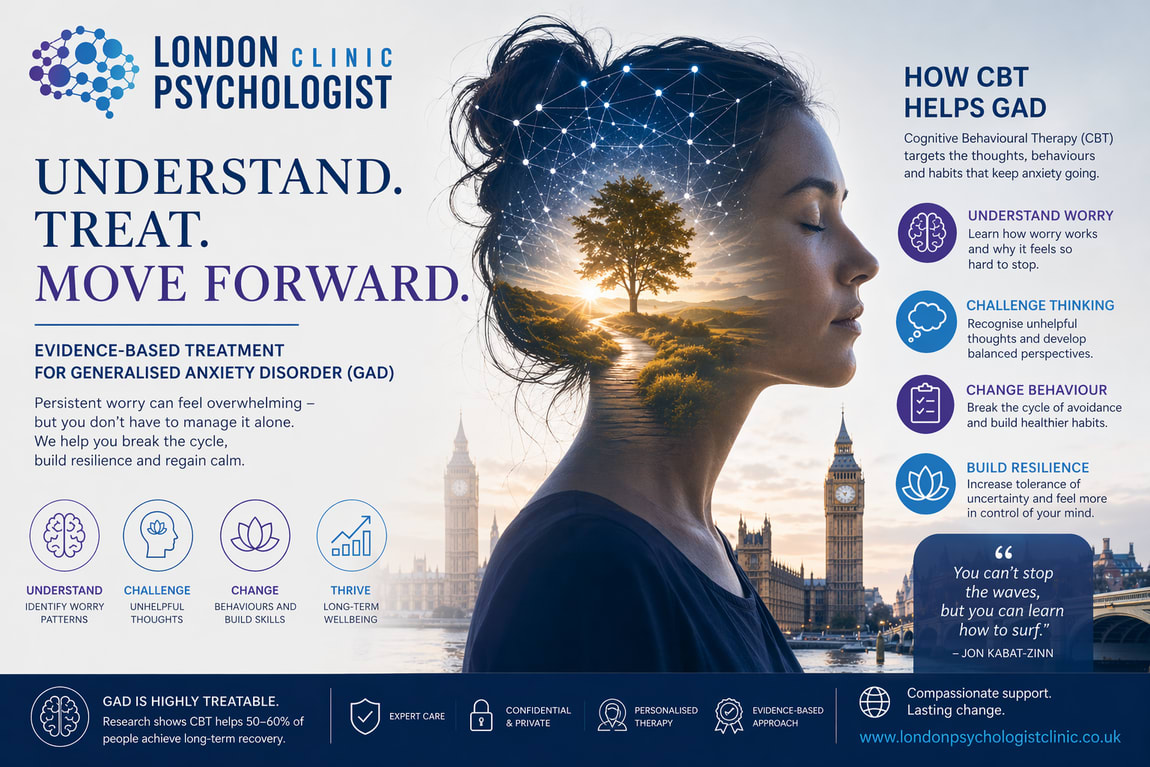 What is GAD? | London Psychologist Clinic | Chartered London Psychologist | CBT Coaching Harley Street | Psychology Counselling Harley Street