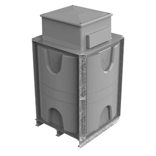 PW.1X1X1.5.IFB.AB - 1500 LITRE SECTIONAL WATER TANK, INTERNALLY FLANGED BASE (IFB) C/W FVH