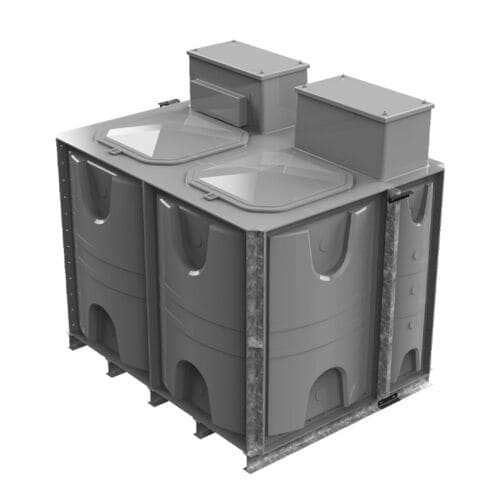 PW.2X1.5X1.5.IFB.DIV.AB(1+1) - 4500 LITRE DIVIDED SECTIONAL WATER TANK, INTERNALLY FLANGED BASE (IFB) C/W FVH