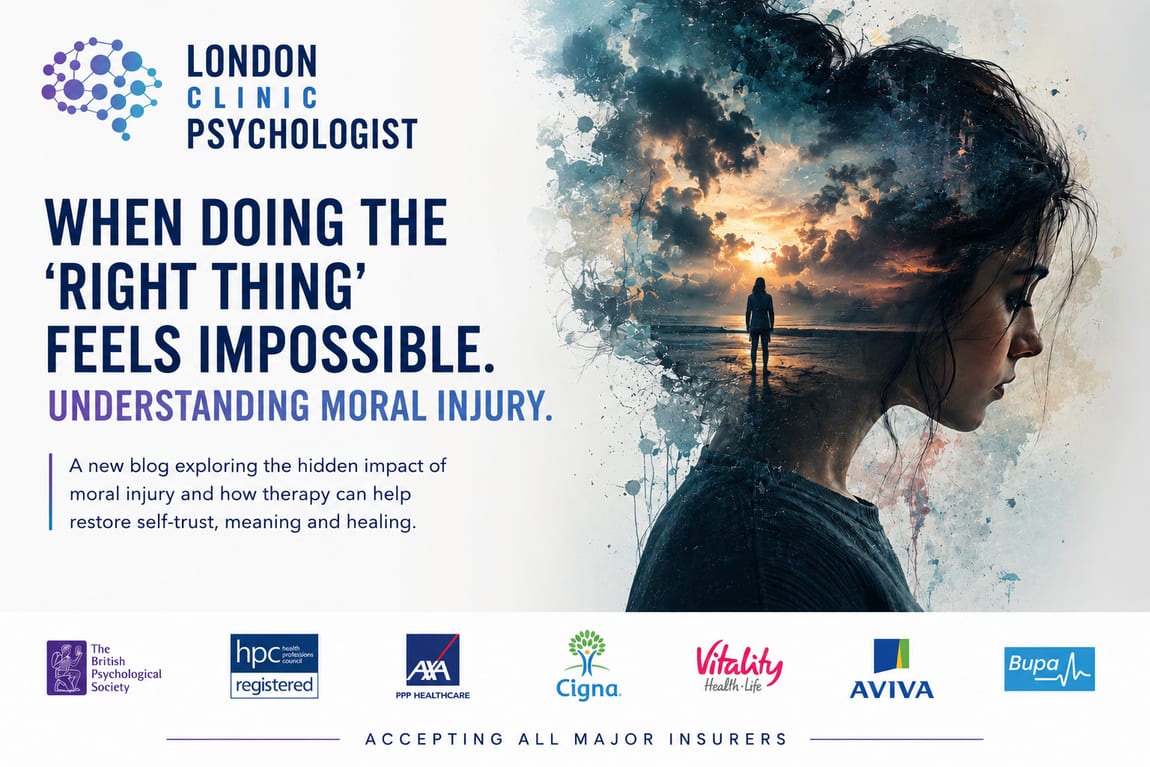 The Psychology of Moral Injury | London Psychologist Clinic | Chartered London Psychologist | CBT Coaching Harley Street | Psychology Counselling Harley Street
