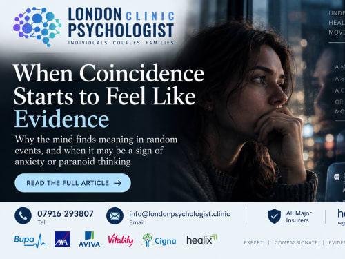 When does a coincidence stop feeling random | London Psychologist Clinic | Chartered London Psychologist | CBT Coaching Harley Street | Psychology Counselling Harley Street