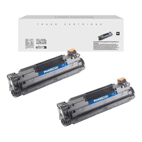 HP 35A Black Compatible Toner Twin Pack