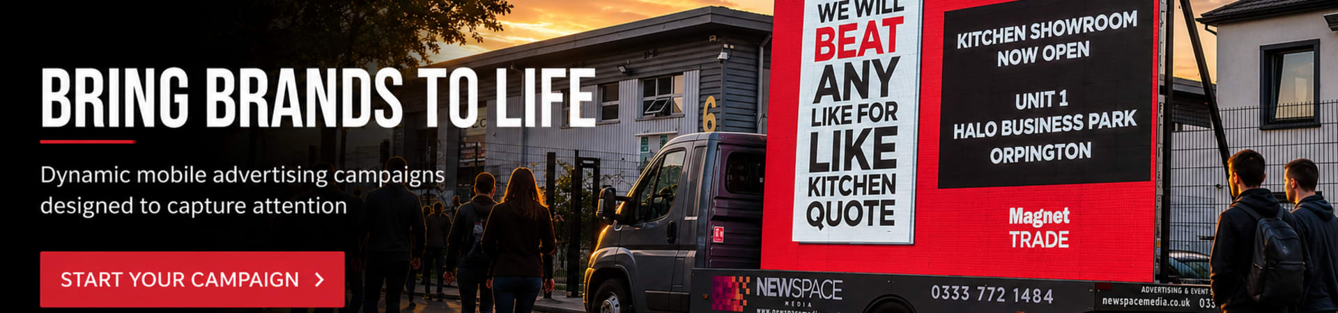 High-impact mobile billboard advertising designed to increase visibility, awareness and brand engagement.