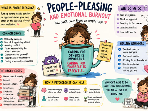 People-Pleasing and Emotional Burnout | London Psychologist Clinic | Chartered London Psychologist | CBT Coaching Harley Street | Psychology Counselling Harley Street