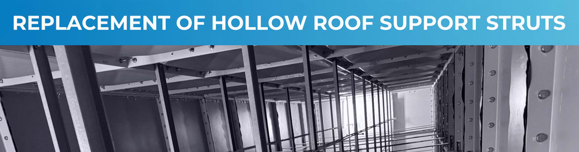 Replacement of Hollow Roof Support Struts | Purewater Storage Ltd | GRP | Water Storage Tanks | One piece | Two Piece | Sectional | Enclosures | Combination Units | Nationwide