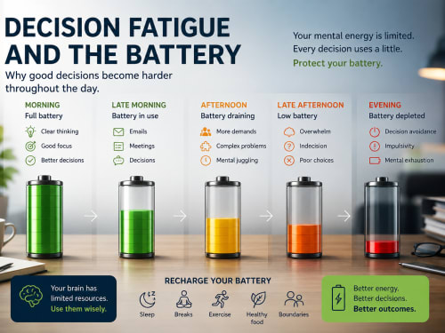 Decision Fatigue and The Battery  | London Psychologist Clinic | Chartered London Psychologist | CBT Coaching Harley Street | Psychology Counselling Harley Street