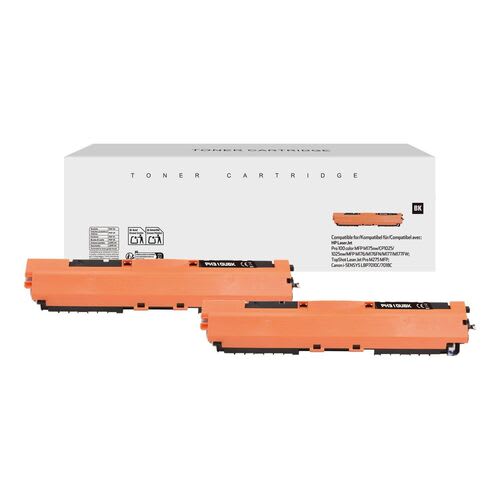 HP 126A Black Compatible Toner Twin Pack