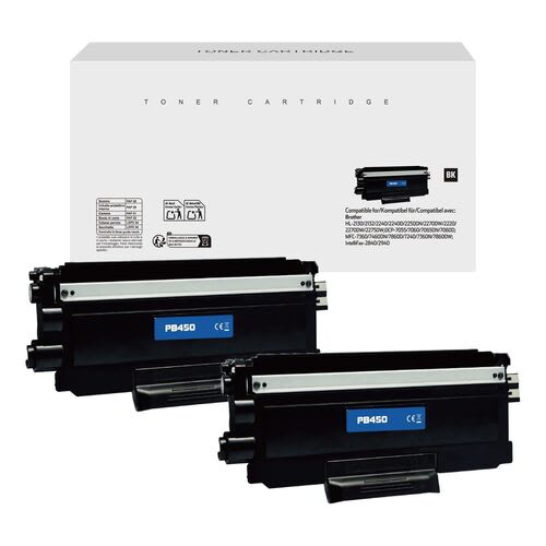 Brother TN2220 Black Remanufactured Toner Twin Pack