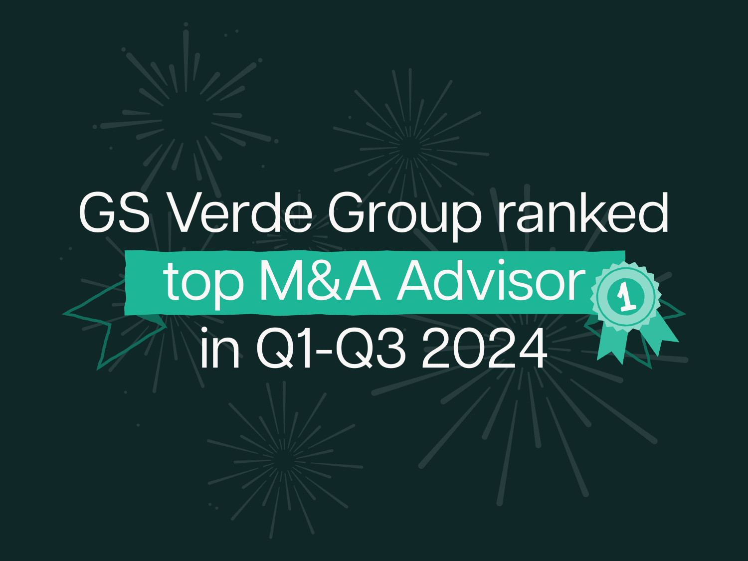 GS Verde Group ranked top M&A Advisor in Q1–Q3 2024 