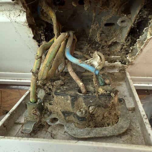 Qualified electrician testing a consumer unit during landlord EICR inspection