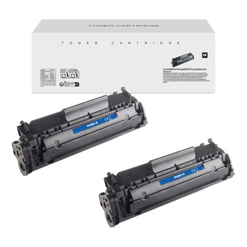 HP 12A Black Compatible Toner Twin Pack