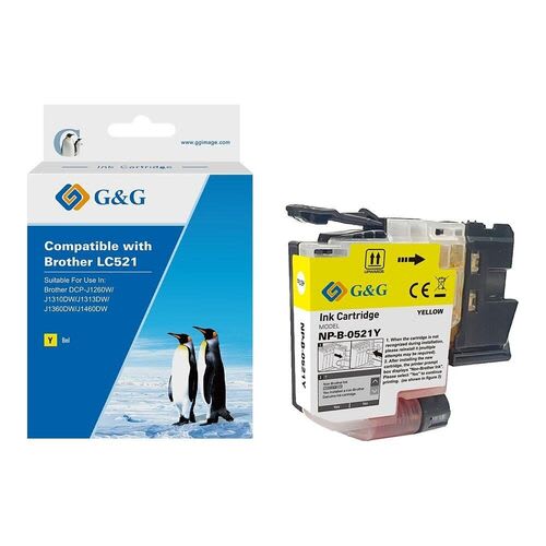 Brother LC521 Yellow Compatible Ink Cartridge