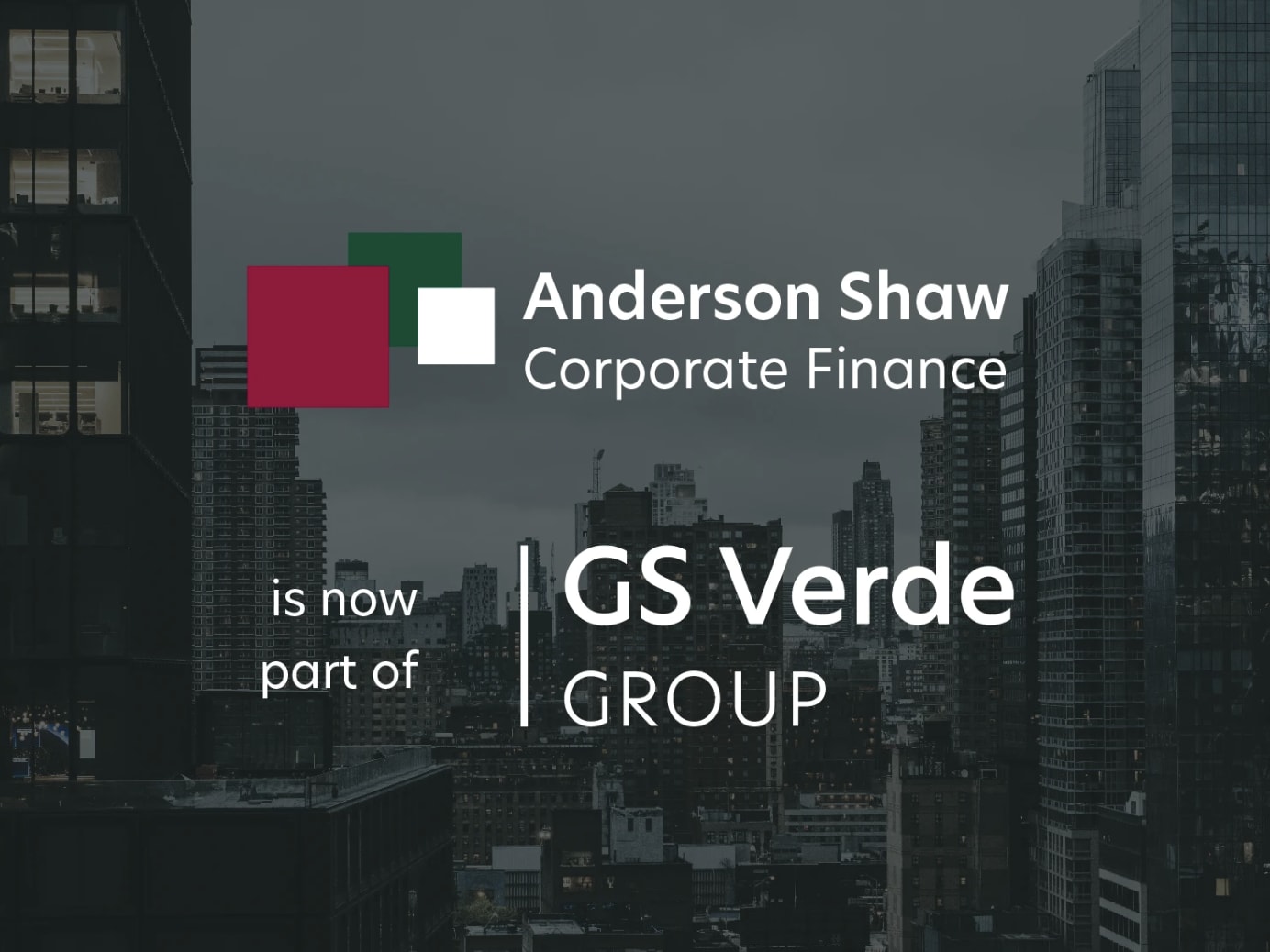 GS Verde acquire Anderson Shaw Corporate Finance