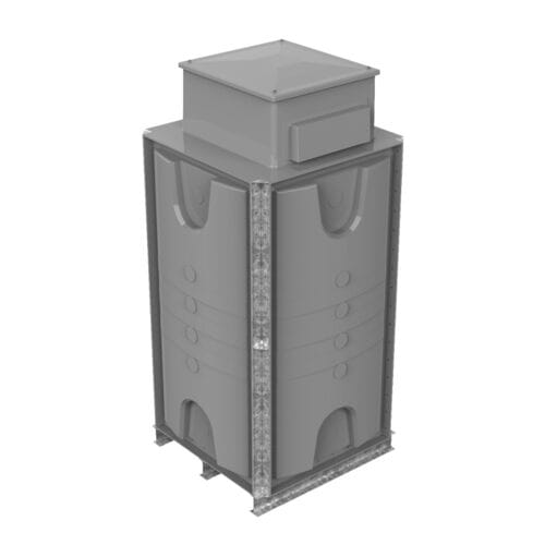 PW.1X1X2.IFB.AB - 2000 LITRE SECTIONAL WATER TANK, INTERNALLY FLANGED BASE (IFB) C/W FVH