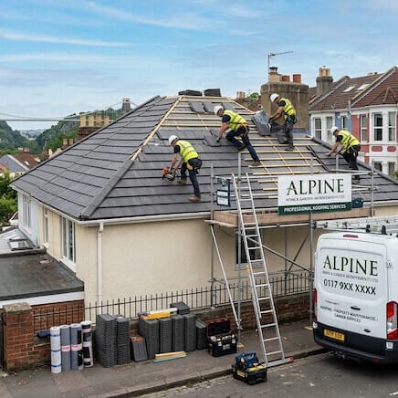Alpine Home Maintenance Ltd team carrying out roof repairs