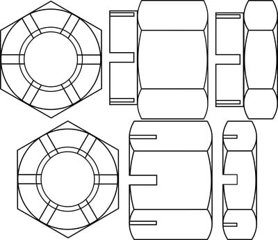 Castle Nuts or Castellated Nuts