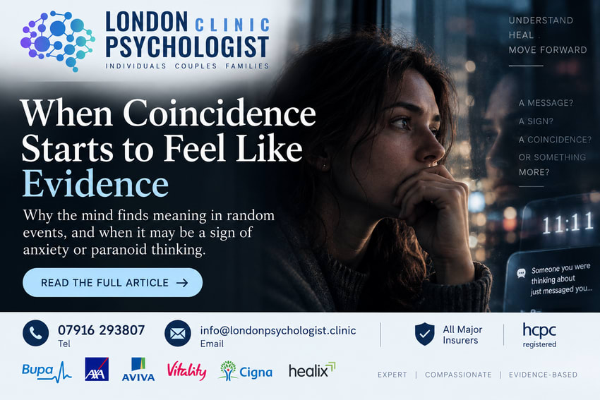 When does a coincidence stop feeling random | London Psychologist Clinic | Chartered London Psychologist | CBT Coaching Harley Street | Psychology Counselling Harley Street