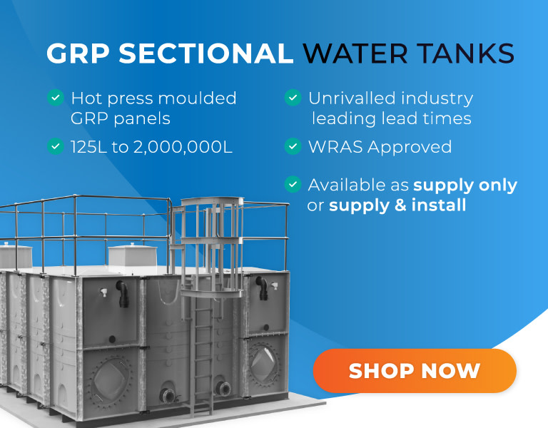 Purewater Storage Ltd | GRP | Water Storage Tanks | One piece | Two Piece | Sectional | Enclosures | Combination Units | Nationwide